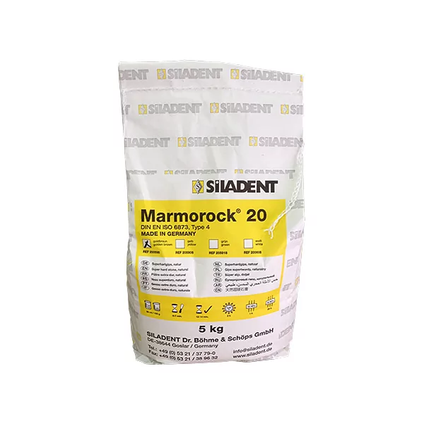 Гипс Marmorock 20, 4 кл, золотой коричневый, 5 кг, пакет, 200599-1